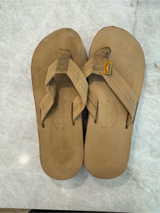 Rainbow Other - Rainbow Tan Suede Flip Flops